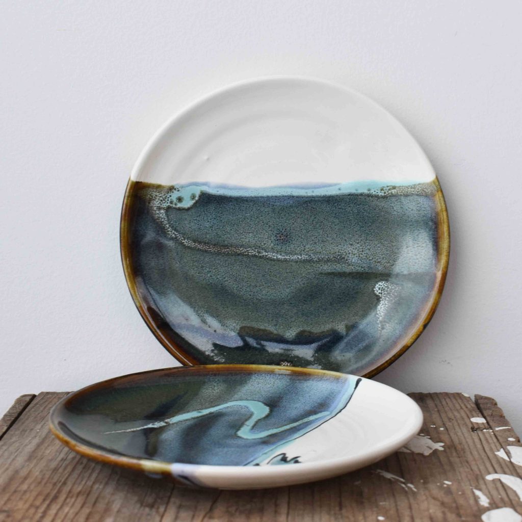 Bronwyn Arundel pottery landscape small serving plate