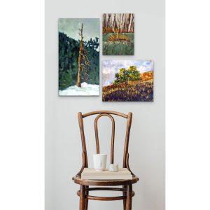 Out In The Cold - Tara Higgins original landscape and tree oil paintings at h squared Fernie