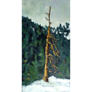 Out In The Cold - Tara Higgins original landscape and tree oil paintings at h squared Fernie
