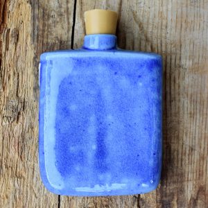 Large Blue Glaze Flask