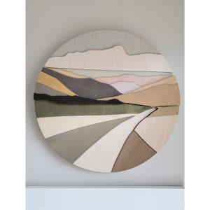 Resilient Path by Meghan Bellamy, laser cut, layered wall wood art - calm and modern art by Canadian artist