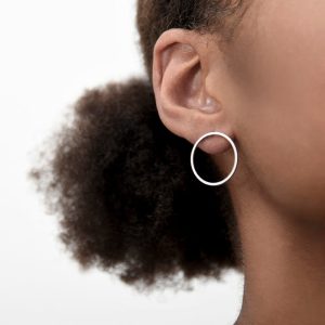 pursuits jewellery designed in Toronto, ON - minimalist, light, geometric earrings - haloes ear studs