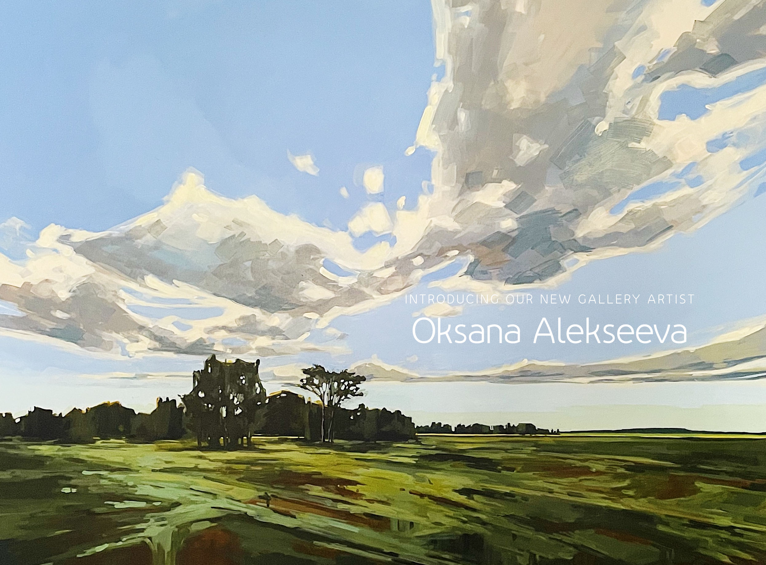 Oksana Alekseeva contemporary landscape painter at h squared gallery in Fernie BC - profile picture