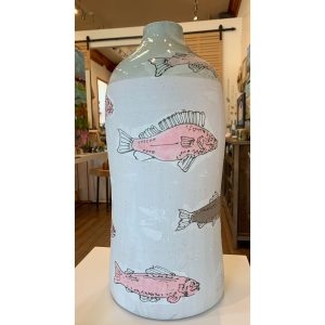 one by one fresh water fish vase by Juliana Rempel at h squared gallery in downtown Fernie - Fernie art gallery