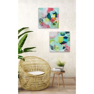 Jackie Impey's 2023 abstract paintings at h squared gallery in Fernie, BC - wedding and Fernie gift shop