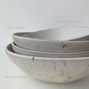 Eryn Prospero variety of handmade ceramic bowls made in Nelson, BC, Canada
