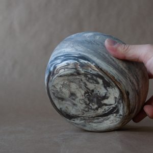 ceramic marble black and white clay bowl by this and that studio Steve Cho at h squared gallery