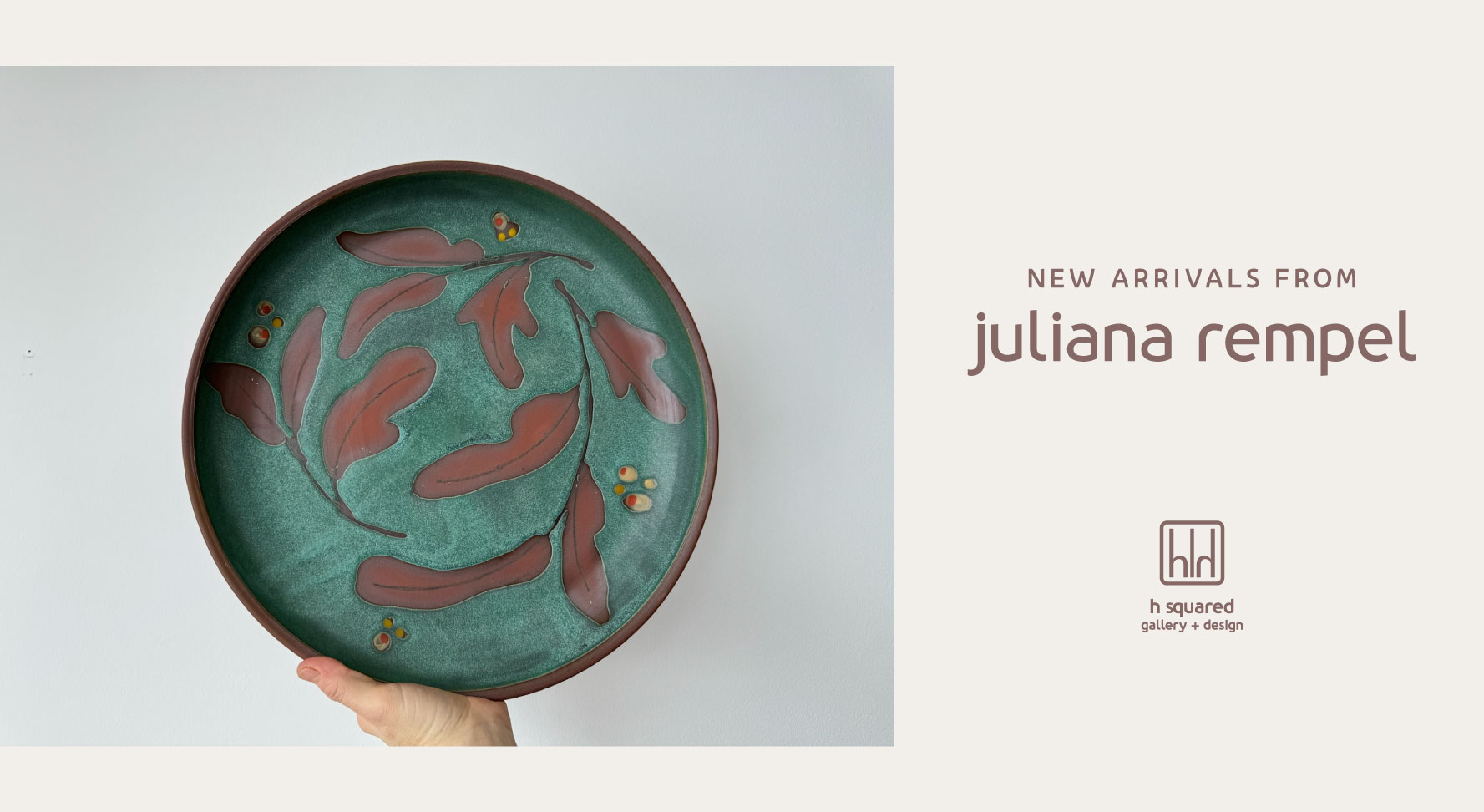 New arrivals from Juliana Rempel by Canadian potter at h squared art gallery