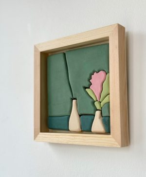 Still Thought ceramic tile wall art by Juliana Rempel at h squared gallery for best gifts in a curated home