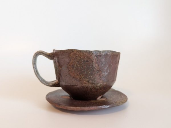 Heather Dynes Smit hand built ceramic wood fired pottery - tea cup and saucer