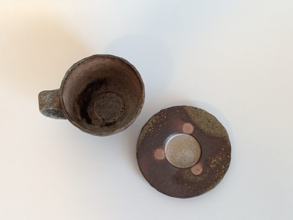 Heather Dynes Smit hand built ceramic wood fired pottery - tea cup and saucer