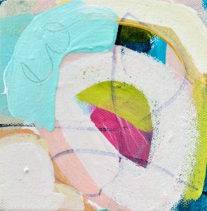 Jackie Impey abstract artwork small works for Beautifully Tiny in Fernie