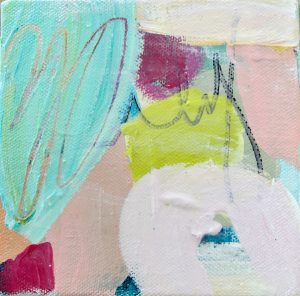 Jackie Impey abstract artwork small works for Beautifully Tiny in Fernie