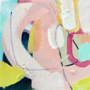 Jackie Impey abstract artwork small works for Beautifully Tiny in Fernie