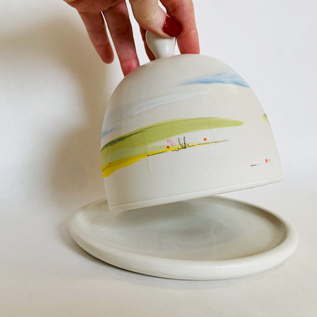 prairielandscape-butterdish1 Juliana Rempel prairie landscape butter dish preserve your butter in style with a handmade Canadian potters design