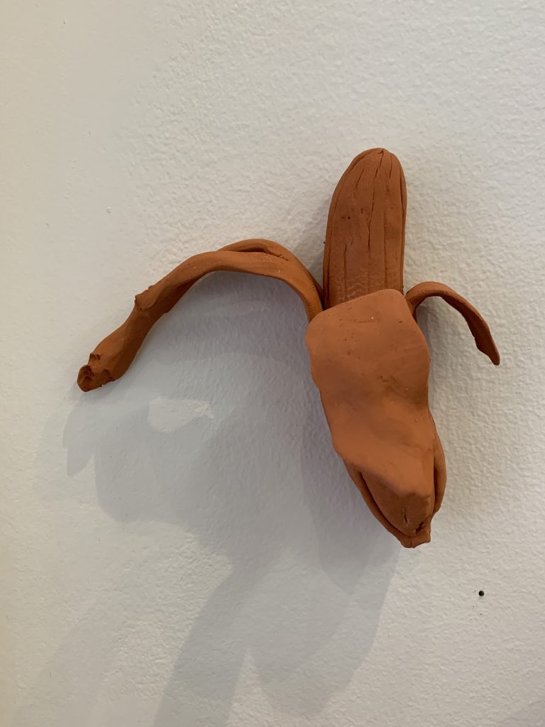 Banana ceramic banana sculpture wall art by Juliana Rempel