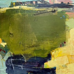 Family Tradition, Nadine Johnson small works in mixed media and acrylic paintings at h squared gallery in Fernie