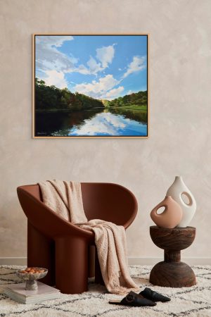 Echoes of October, large works by artist Oksana Alekseeva at h squared gallery in Fernie, BC - Canadian contemporary landscape paintings