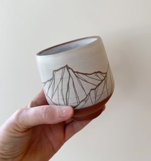 Topo Pots new skyline sippers at h squared gallery, Fernie's best handmade gift gallery