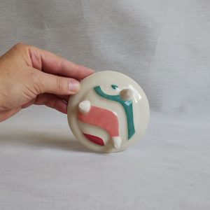 Lori Elling footed ring dish ceramic art by Canadian potter in Fernie, BC