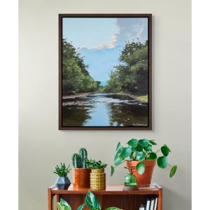 Stillness Between Us, original acrylic landscape art by Oksana Alekseeva from Nova Scotia