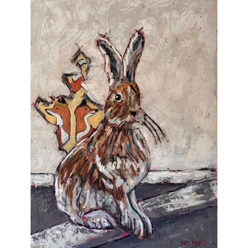 A Shoe In oil painting by Tara Higgins at h squared gallery of rabbit and fox in your home for Sign of the Times