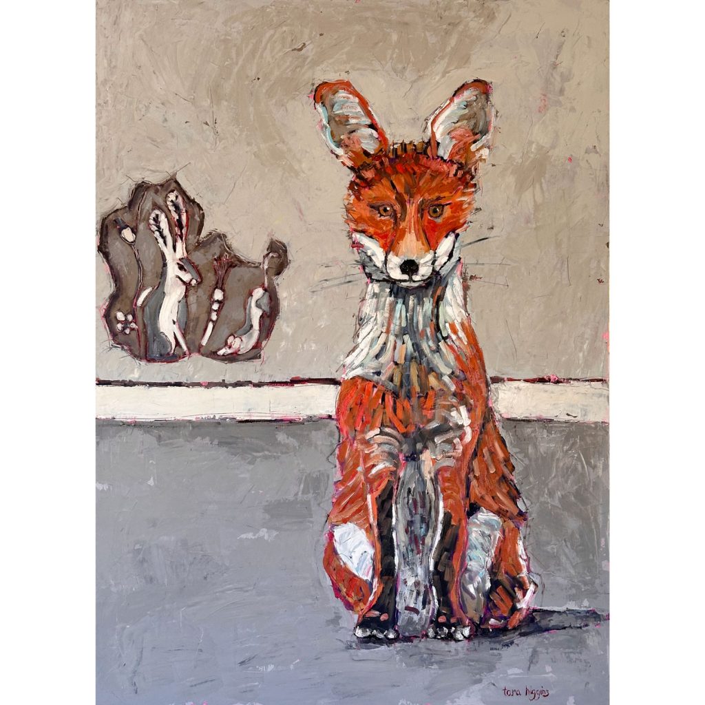 When the Cats Away, fox portrait in oil by Tara Higgins