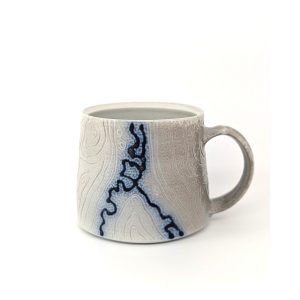 Topo Pots ceramic high fired atmospheric topographic design at Fernie's best Canadian pottery shop