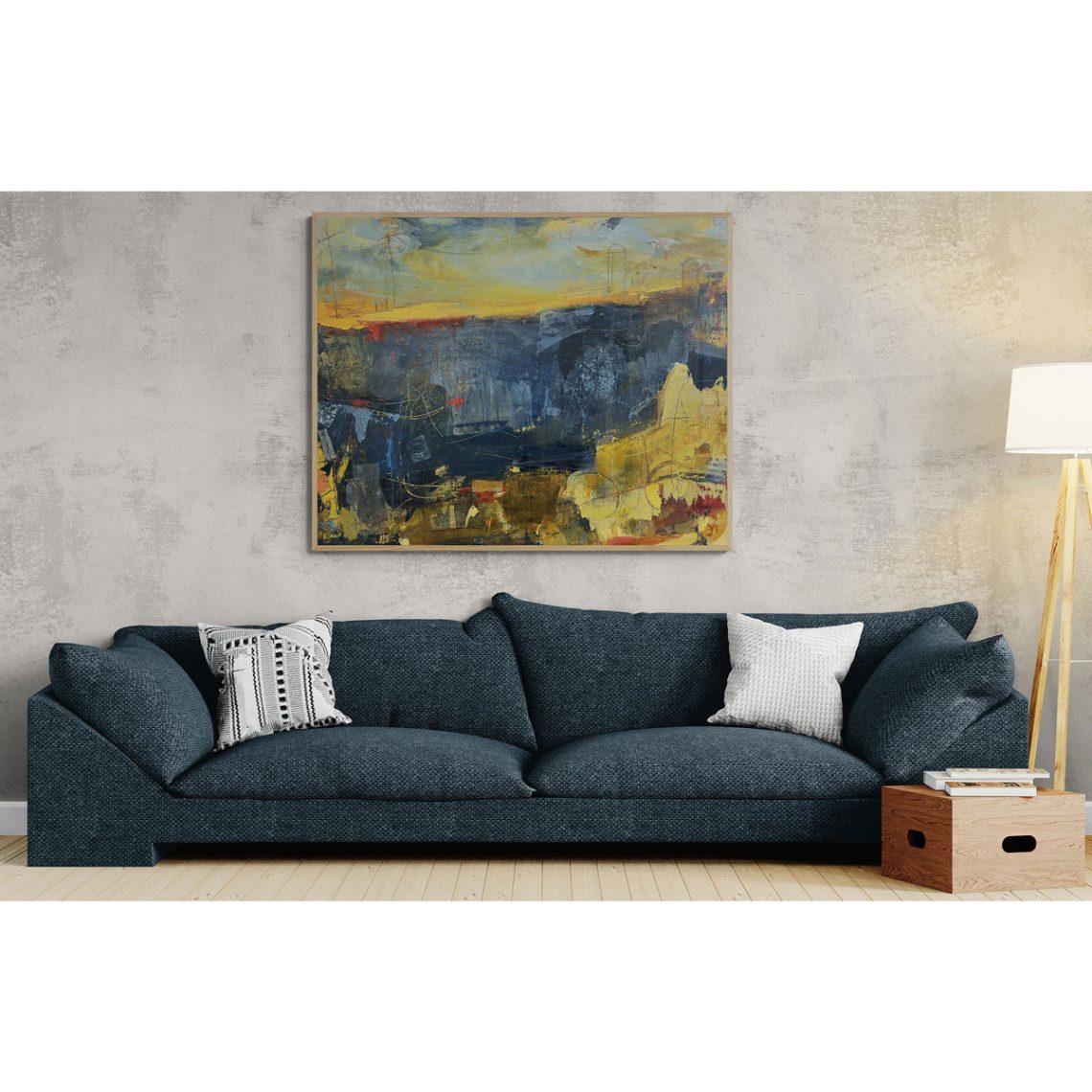 What The Land Keeps, an abstract landscape by Canadian artist Nadine Johnson with solo exhibition of abstract landscape paintings