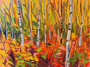 'Birch Stand' - 36" x 48"