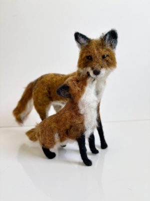 'Red Fox Mama & Kit'