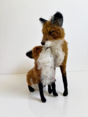 'Red Fox Mama & Kit'