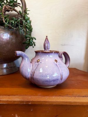 Purple Round Bottom Teapot - Caroline Payne