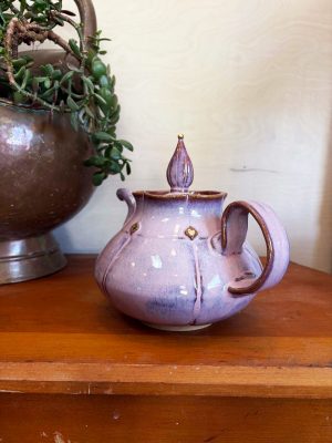 Purple Round Bottom Teapot - Caroline Payne