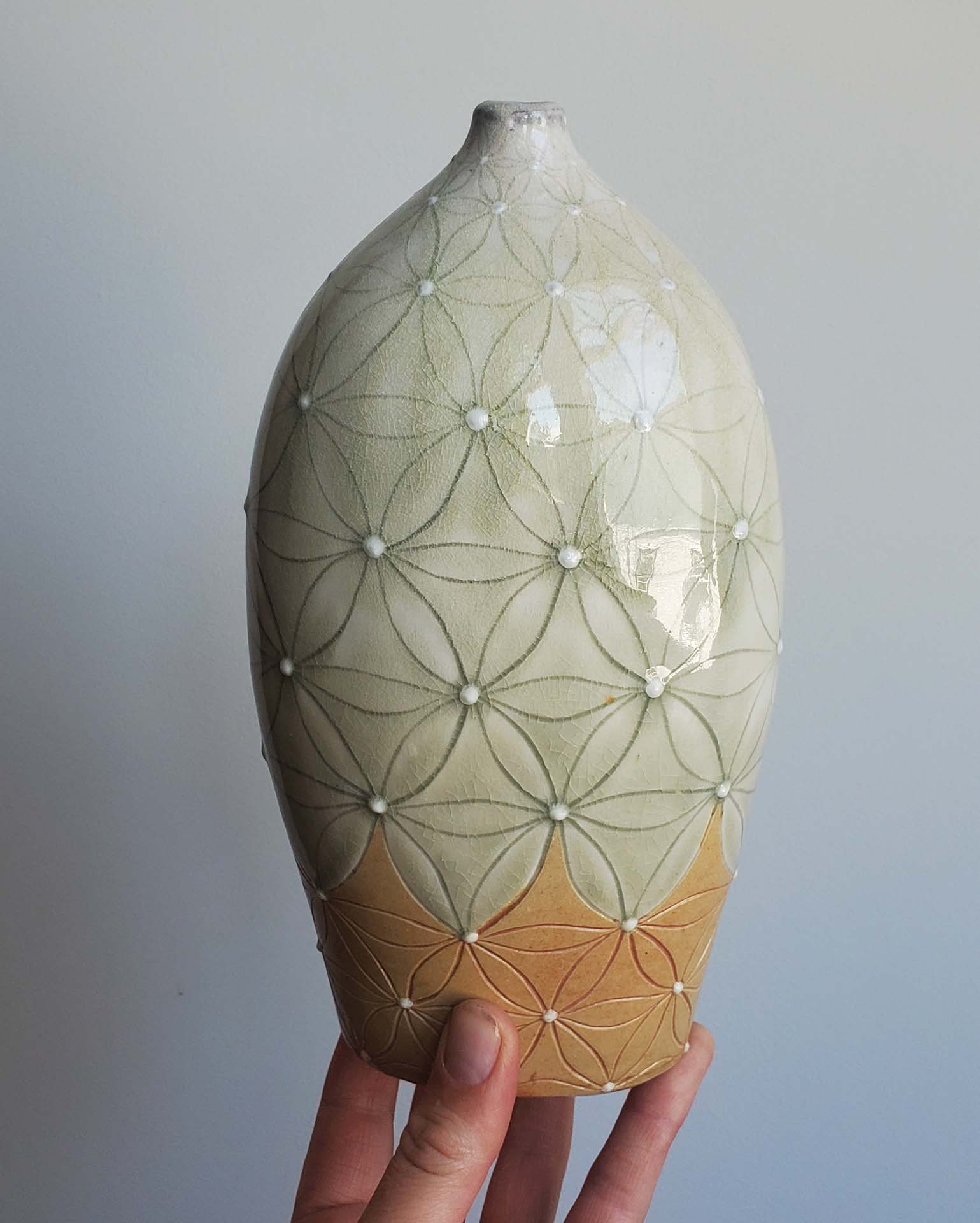 Celadon Oval Vase
