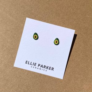 Ceramic Avocado Earrings