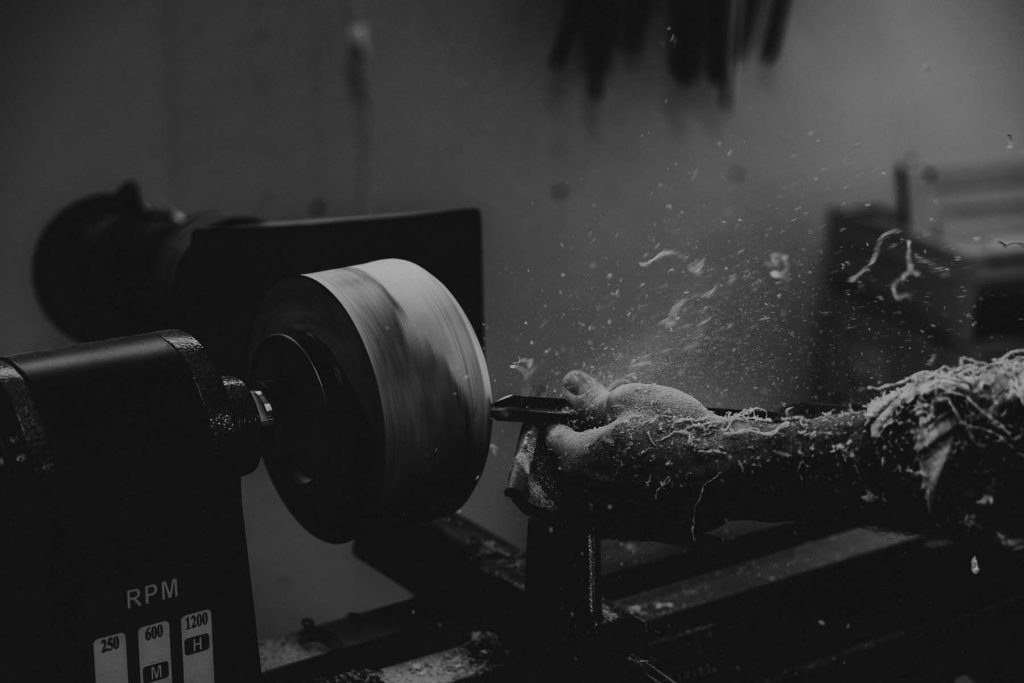 Turning a bowl_Blackburl Works-BW
