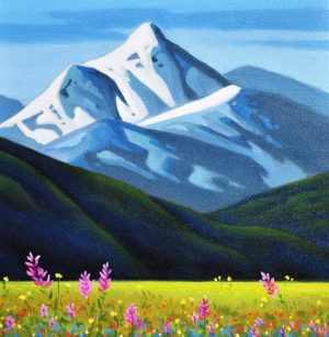 'summer mountains' - 12" x 12"