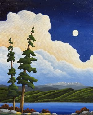 'moon summit' - 24 x 20"