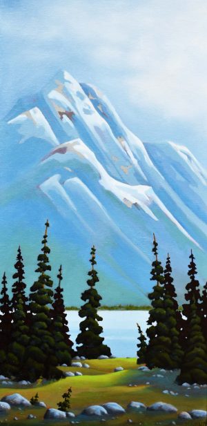 'the rockies' - 20" x 10"
